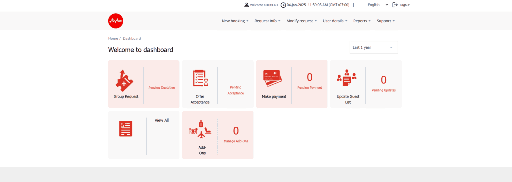 Cover Air Asia Group Ticket