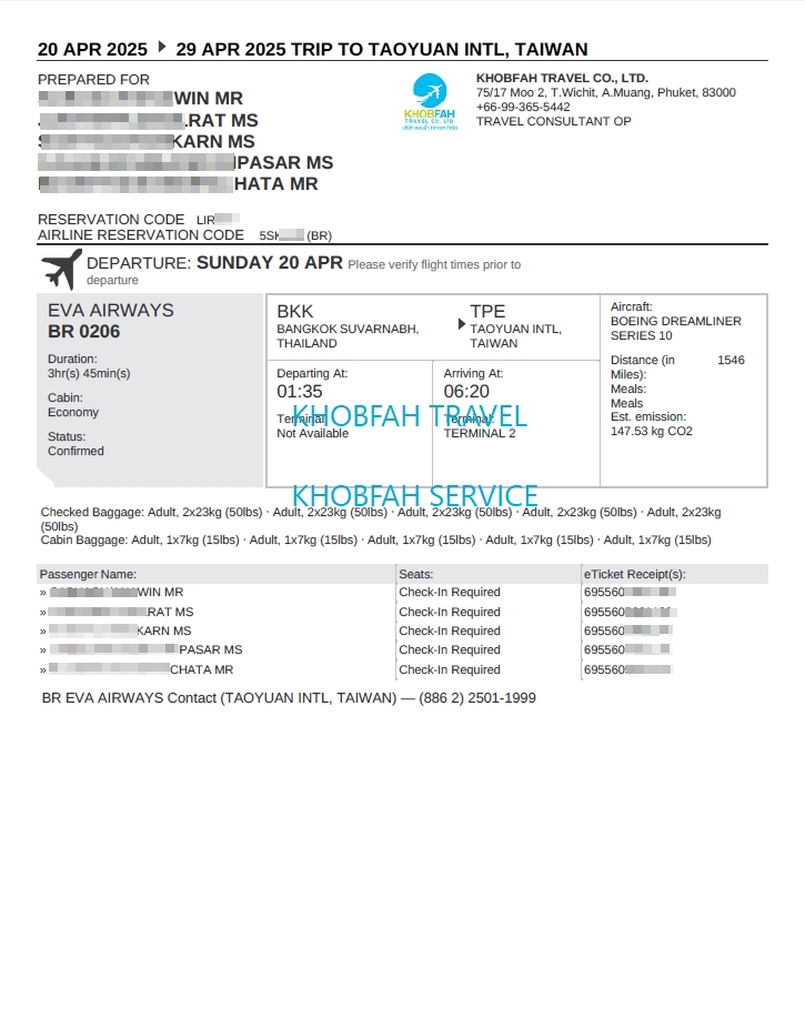 BKK-TPE-BKK 5-1